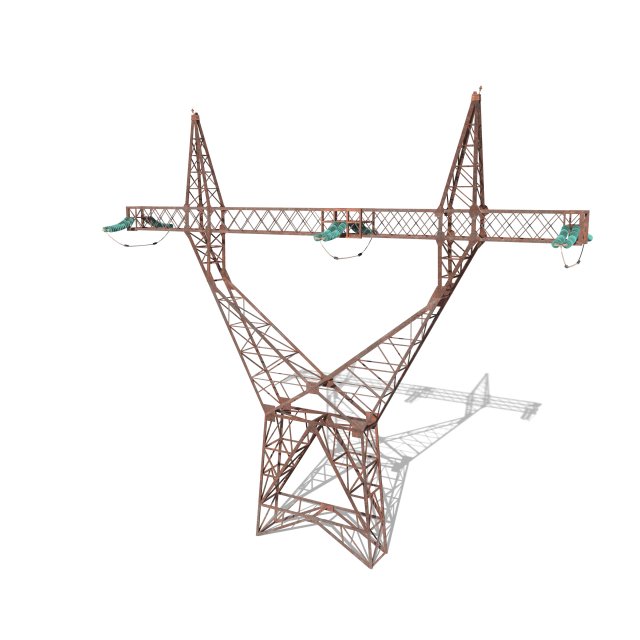 electricity pole 4 weathered 3D Модель .c4d .max .obj .3ds .fbx .stl .blend 