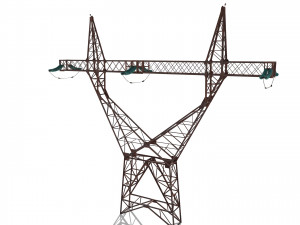 electricity pole 4 weathered 3D Модель