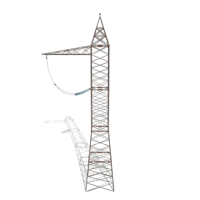 electricity pole 5 3D 模型 .c4d .max .obj .3ds .fbx .stl .blend 