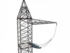 electricity pole 5 3D Model