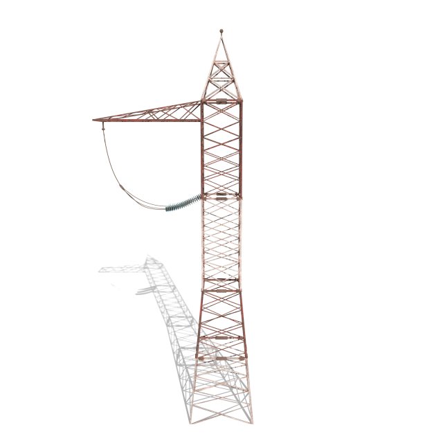 electricity pole 6 weathered Model 3D .c4d .max .obj .3ds .fbx .stl .blend 