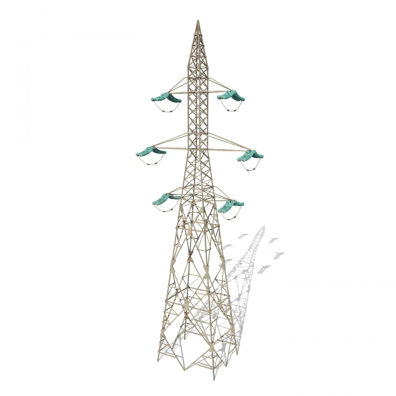 electricity pole 7 3D Model .c4d .max .obj .3ds .fbx .stl .blend 