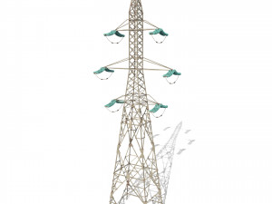 electricity pole 7 3D Model