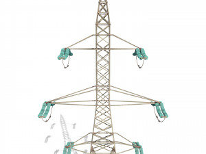 electricity pole 7 Modèle 3D