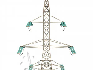 electricity pole 7 3D Model