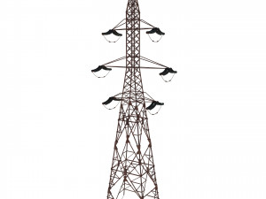 electricity pole 7 weathered 3Dモデル