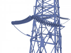 electricity pole 7 weathered 3Dモデル