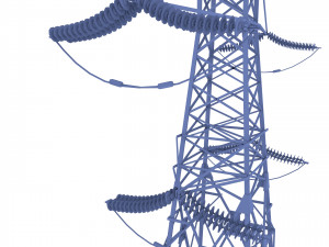 electricity pole 7 weathered 3Dモデル