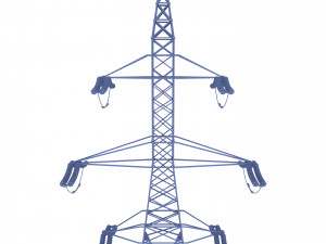 electricity pole 7 weathered 3Dモデル