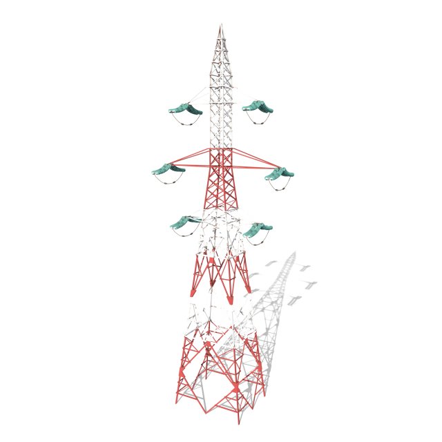 electricity pole 8 3D Model .c4d .max .obj .3ds .fbx .stl .blend 
