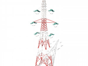 electricity pole 8 3D 모델