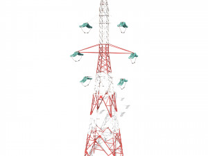 electricity pole 8 3D Model