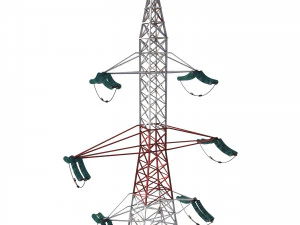 electricity pole 8 3D Model