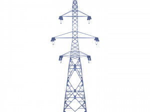 electricity pole 8 weathered 3D Модель