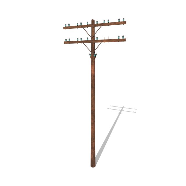 electricity pole 9 3D 모델 .c4d .max .obj .3ds .fbx .stl .blend 