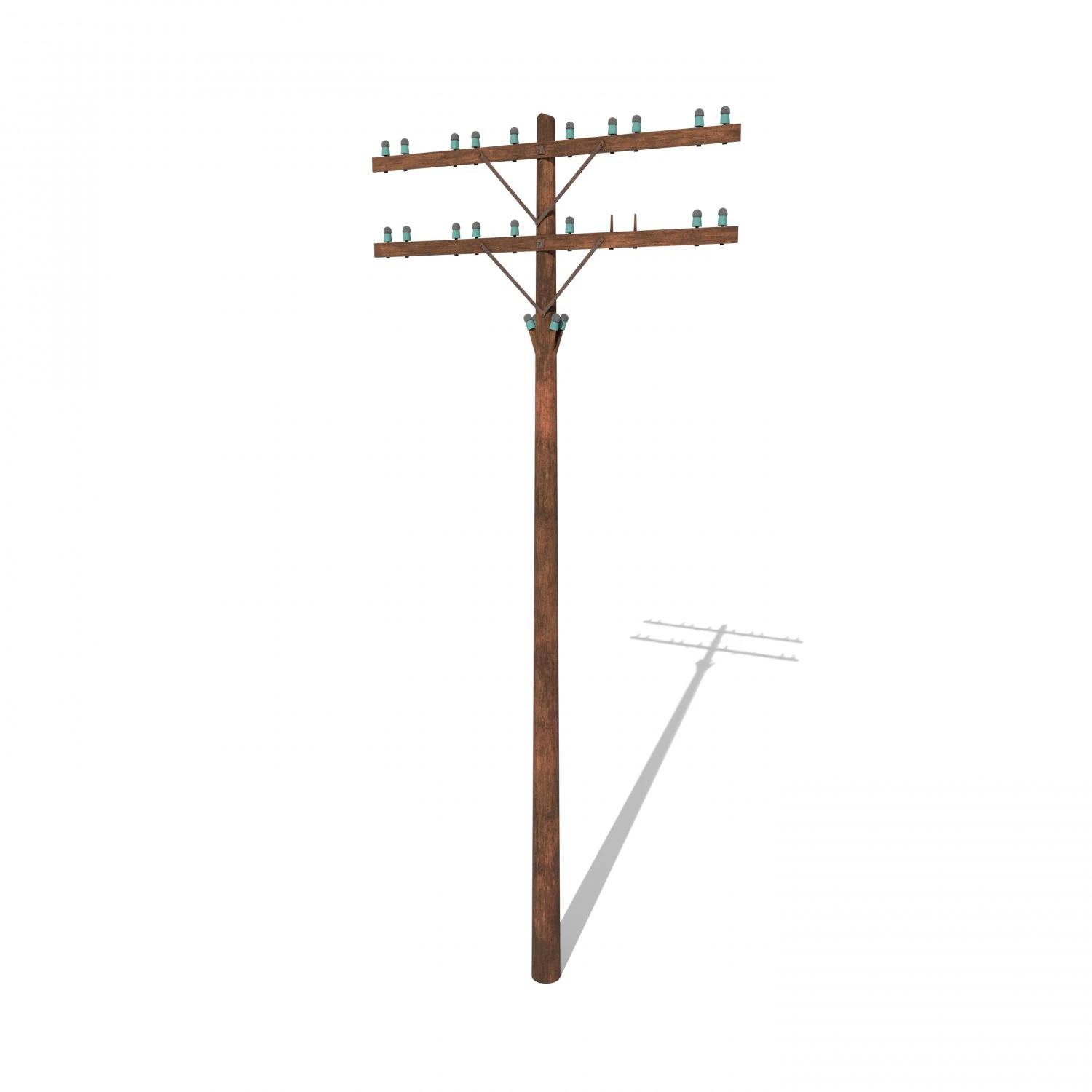 electricity pole 9 3D Model .c4d .max .obj .3ds .fbx .stl .blend 
