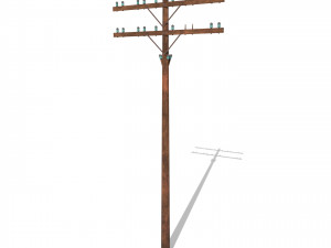 electricity pole 9 3D 모델