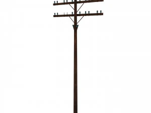 electricity pole 9 3D Model
