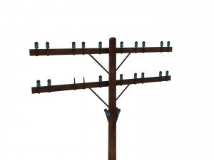 electricity pole 9 3D 모델