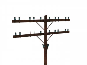 electricity pole 9 3D Model