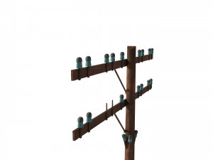 electricity pole 9 3D 모델