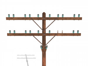 electricity pole 9 3D 모델