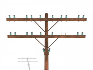 electricity pole 9 3D Model
