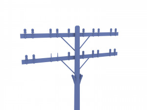 electricity pole 9 3D 모델