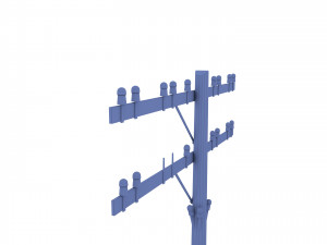 electricity pole 9 3D 모델