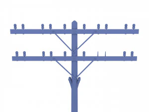 electricity pole 9 3D Model