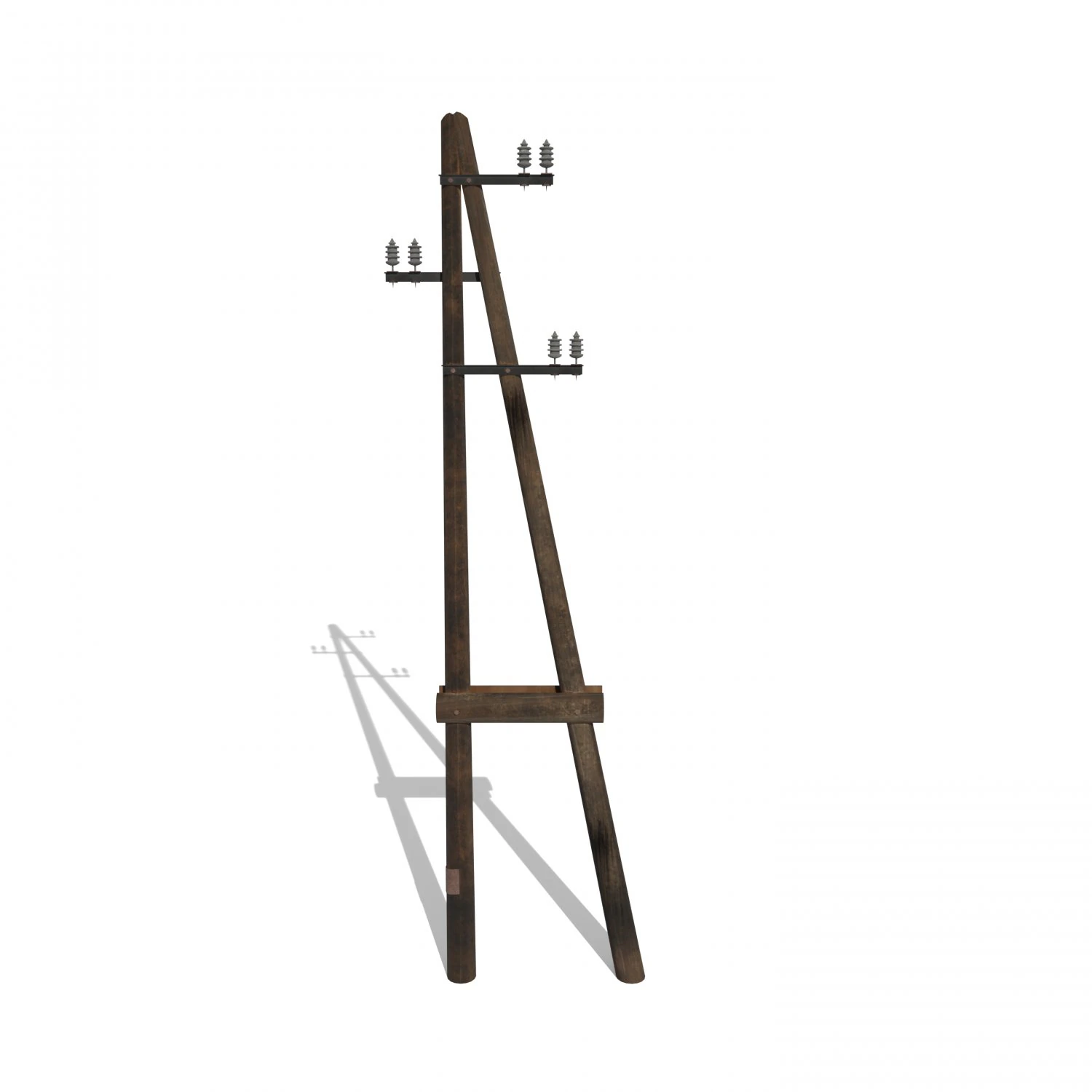 electricity pole 10 3D Model .c4d .max .obj .3ds .fbx .stl .blend 
