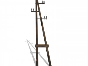 electricity pole 10 3D 모델