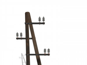 electricity pole 10 Modèle 3D