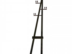 electricity pole 10 weathered 3D Модель