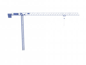 low poly tower crane weathered Modello 3D