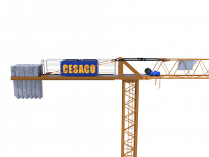 low poly tower crane 3D मॉडल