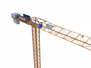 low poly tower crane 3D Model