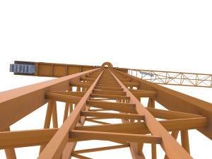 low poly tower crane 3D मॉडल