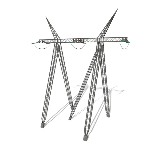 electricity pole 11 Modello 3D .c4d .max .obj .3ds .fbx .stl .blend 