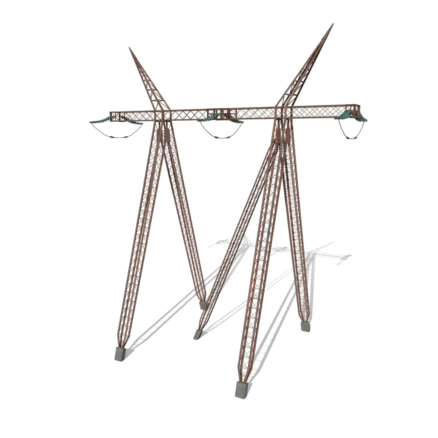 electricity pole 11 weathered 3D Model .c4d .max .obj .3ds .fbx .stl .blend