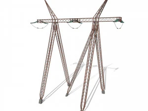 palo elettrico 11 esposto alle intemperie Modello 3D