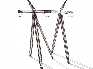 electricity pole 11 weathered 3D Model
