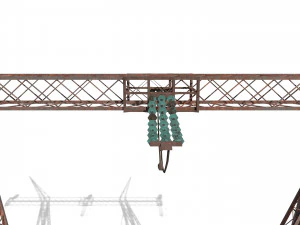 electricity pole 11 weathered 3D Model