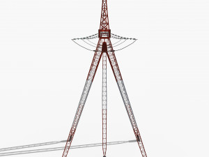 electricity pole 12 3D Model