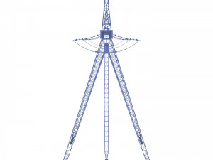 electricity pole 12 3D Model