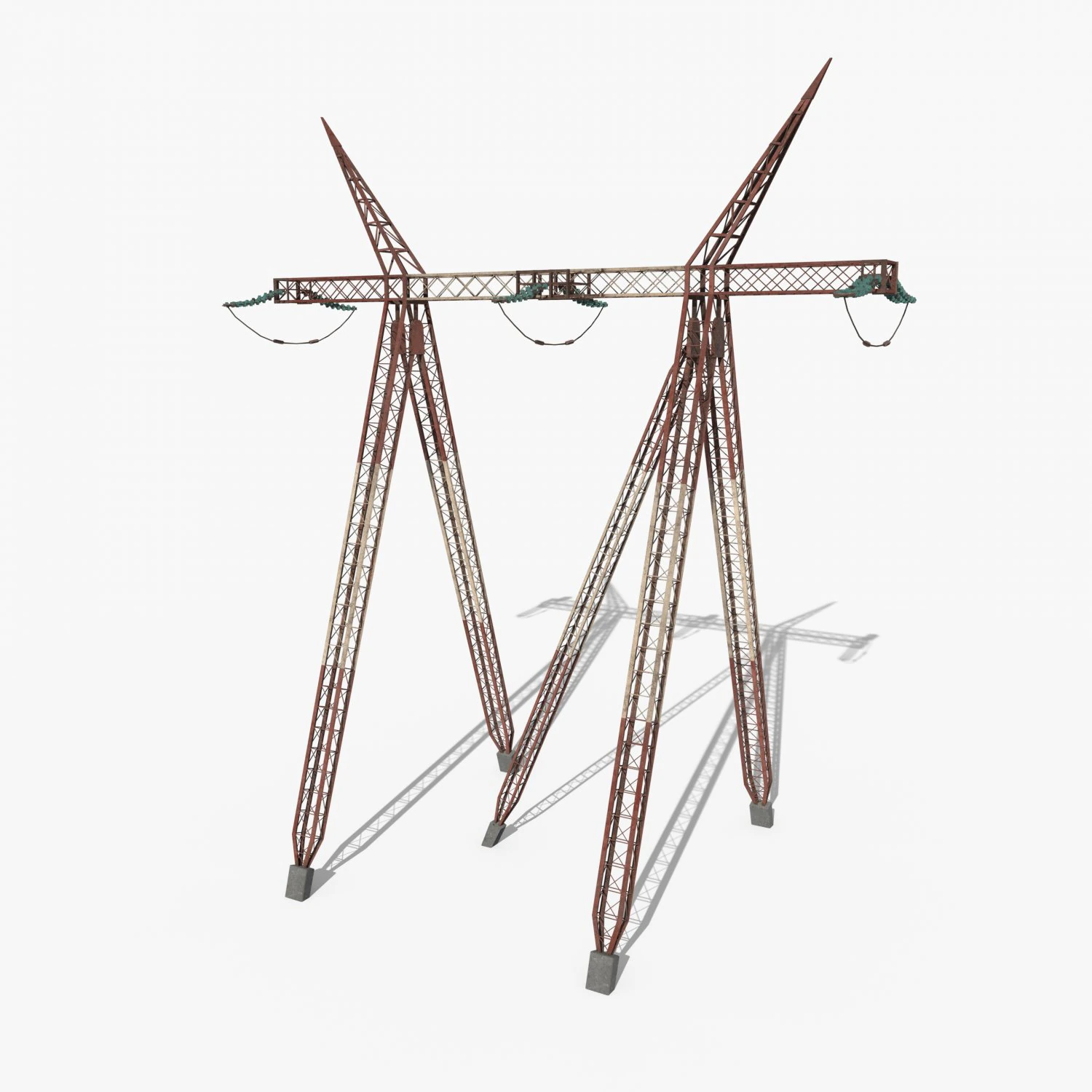 electricity pole 12 weathered 3D Model .c4d .max .obj .3ds .fbx .stl .blend 