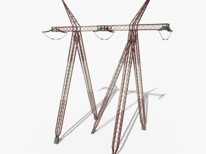 electricity pole 12 weathered Modèle 3D