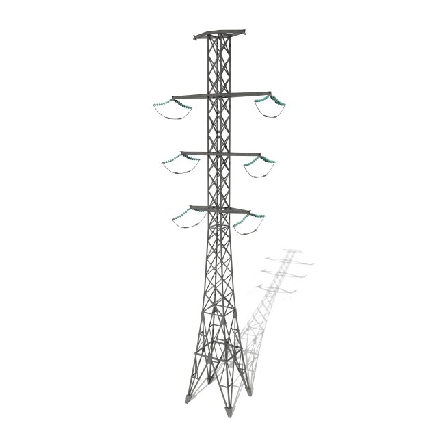 electricity pole 13 3D Модель .c4d .max .obj .3ds .fbx .stl .blend 