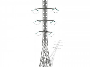 electricity pole 13 Model 3D