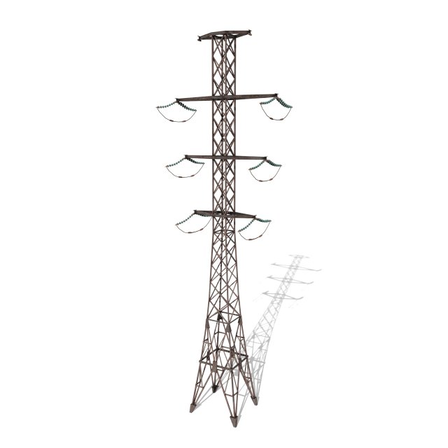 electricity pole 13 weathered Modelo 3D .c4d .max .obj .3ds .fbx .stl .blend 